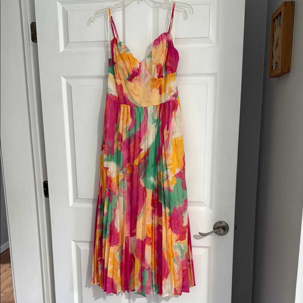 Flying Tomato Multi-Color Spaghetti Strap Dress